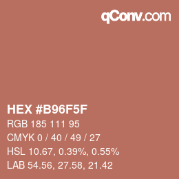 Color code: HEX #B96F5F | qconv.com