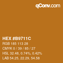 Color code: HEX #B9711C | qconv.com