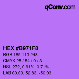 Color code: HEX #B971F8 | qconv.com