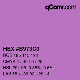 Farbcode: HEX #B973C0 | qconv.com