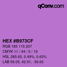 Farbcode: HEX #B973CF | qconv.com