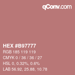 Color code: HEX #B97777 | qconv.com