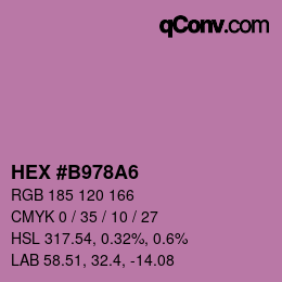 Color code: HEX #B978A6 | qconv.com