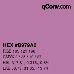 Color code: HEX #B979A6 | qconv.com