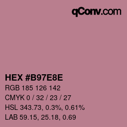 Código de color: HEX #B97E8E | qconv.com