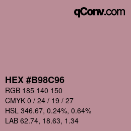Color code: HEX #B98C96 | qconv.com
