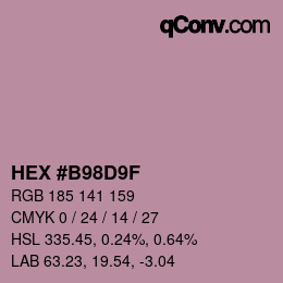 カラーコード: HEX #B98D9F | qconv.com