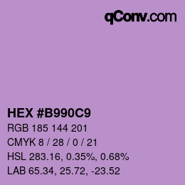 Color code: HEX #B990C9 | qconv.com