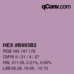 Código de color: HEX #B993B2 | qconv.com
