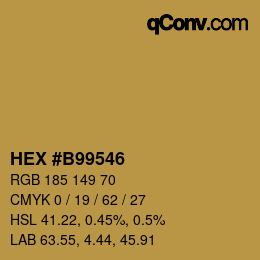 Código de color: HEX #B99546 | qconv.com