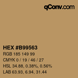カラーコード: HEX #B99563 | qconv.com