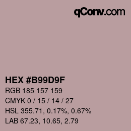 Código de color: HEX #B99D9F | qconv.com