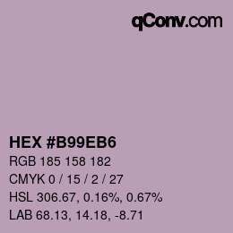 Color code: HEX #B99EB6 | qconv.com