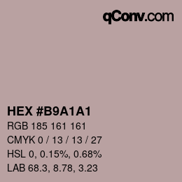 Color code: HEX #B9A1A1 | qconv.com
