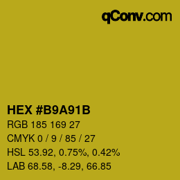 Color code: HEX #B9A91B | qconv.com