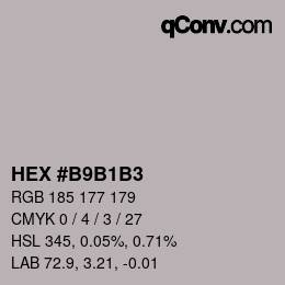 Farbcode: HEX #B9B1B3 | qconv.com