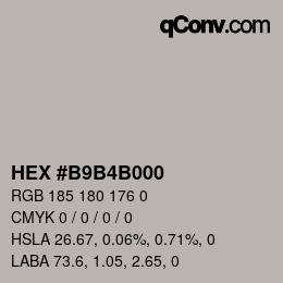 Color code: HEX #B9B4B000 | qconv.com