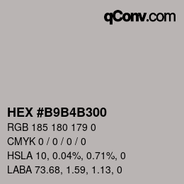 Color code: HEX #B9B4B300 | qconv.com