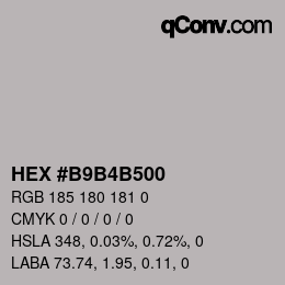 Color code: HEX #B9B4B500 | qconv.com