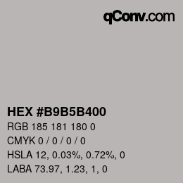 Color code: HEX #B9B5B400 | qconv.com