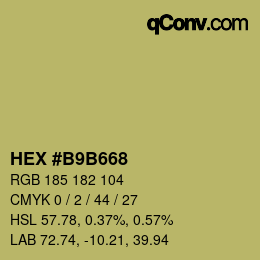 Color code: HEX #B9B668 | qconv.com