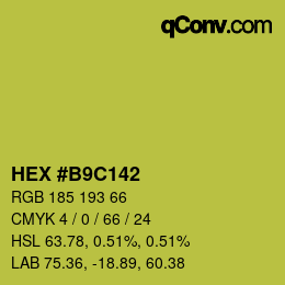 カラーコード: HEX #B9C142 | qconv.com