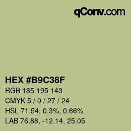 Color code: HEX #B9C38F | qconv.com