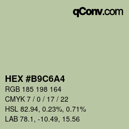 Color code: HEX #B9C6A4 | qconv.com