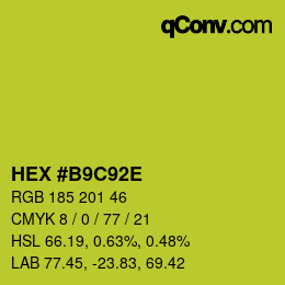 Color code: HEX #B9C92E | qconv.com