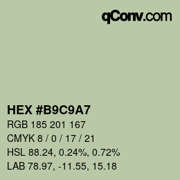 Color code: HEX #B9C9A7 | qconv.com