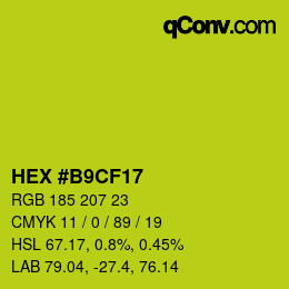 Color code: HEX #B9CF17 | qconv.com