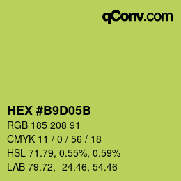 Código de color: HEX #B9D05B | qconv.com