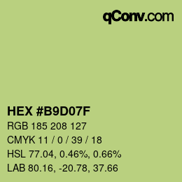 Código de color: HEX #B9D07F | qconv.com