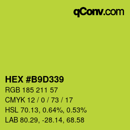 Color code: HEX #B9D339 | qconv.com