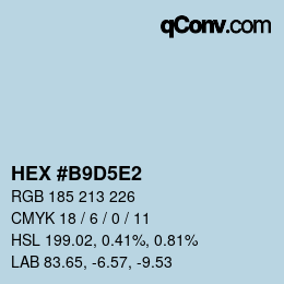 Color code: HEX #B9D5E2 | qconv.com