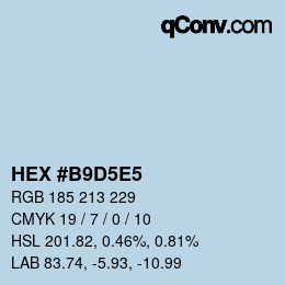 Color code: HEX #B9D5E5 | qconv.com