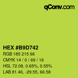 Color code: HEX #B9D742 | qconv.com