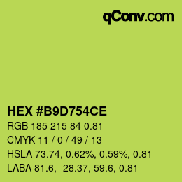 Farbcode: HEX #B9D754CE | qconv.com
