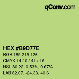 Código de color: HEX #B9D77E | qconv.com
