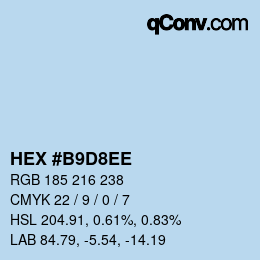カラーコード: HEX #B9D8EE | qconv.com