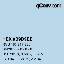 Color code: HEX #B9D9EB | qconv.com