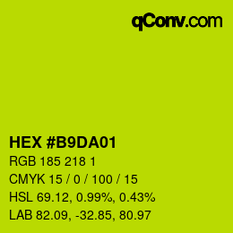 Color code: HEX #B9DA01 | qconv.com