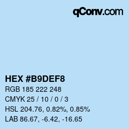 Color code: HEX #B9DEF8 | qconv.com