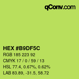 カラーコード: HEX #B9DF5C | qconv.com