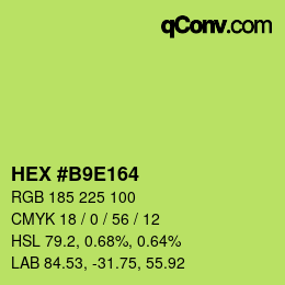 Color code: HEX #B9E164 | qconv.com