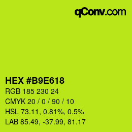 Color code: HEX #B9E618 | qconv.com