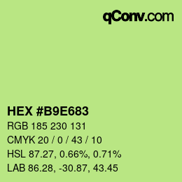 Color code: HEX #B9E683 | qconv.com