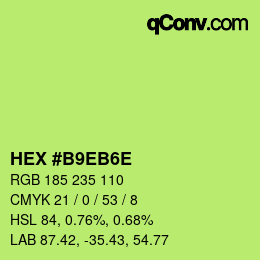カラーコード: HEX #B9EB6E | qconv.com