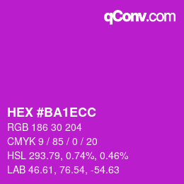 Color code: HEX #BA1ECC | qconv.com