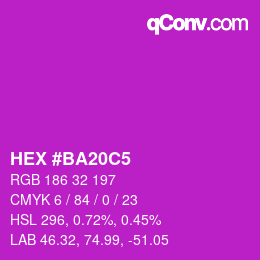 Color code: HEX #BA20C5 | qconv.com